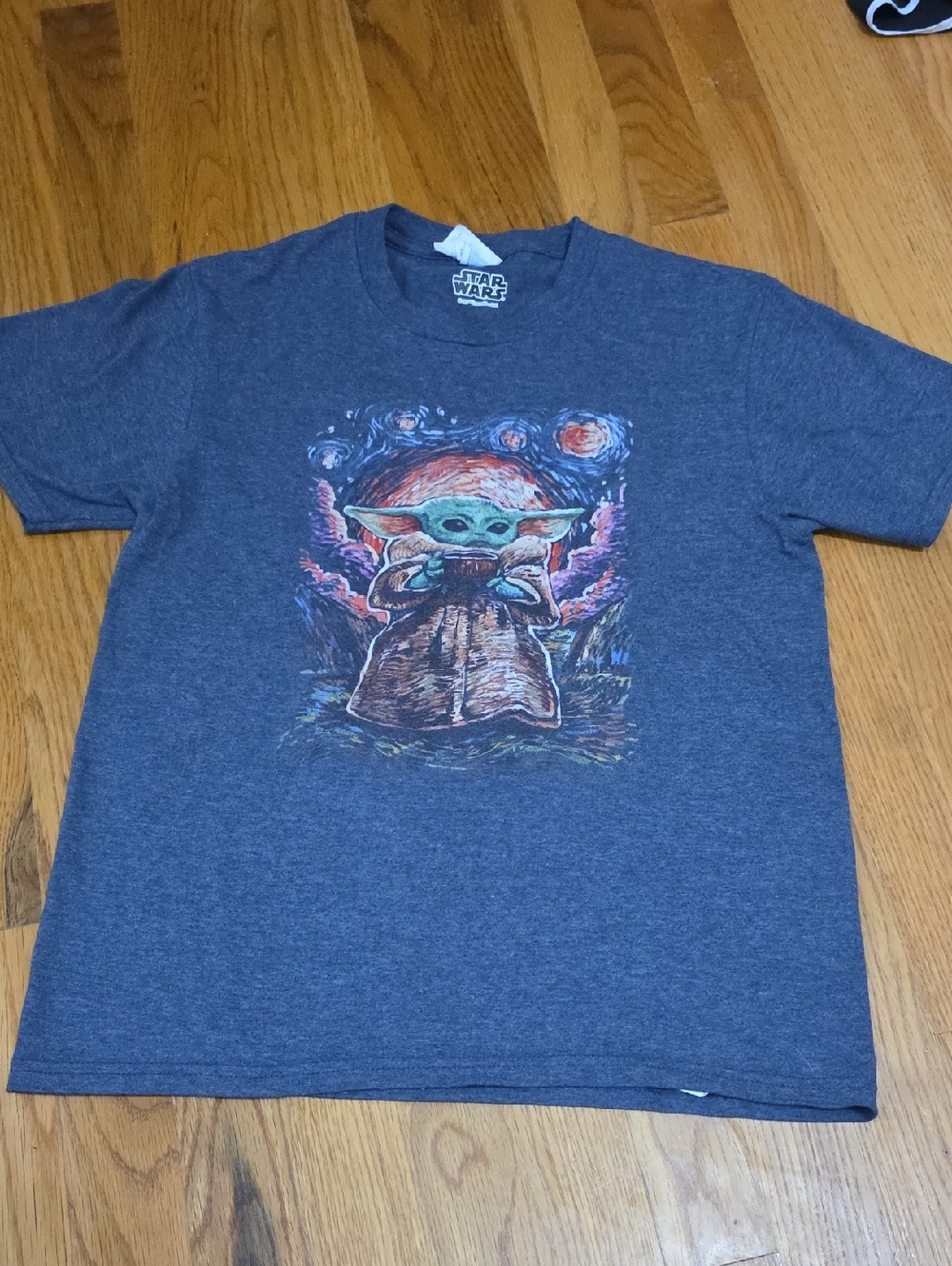 Star Wars Heather Navy Grogu Art Tee